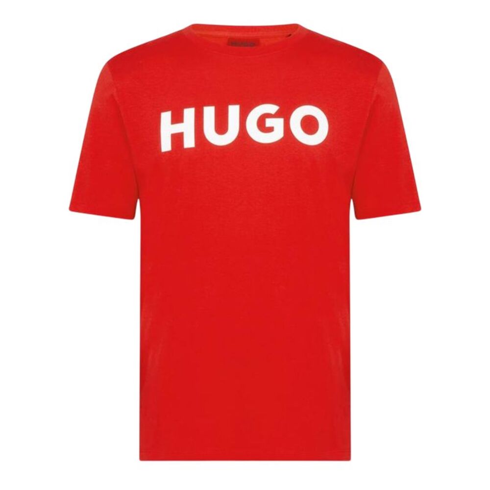 Hugo Mens Dulivio Contrast Logo T-Shirt / Red/White
